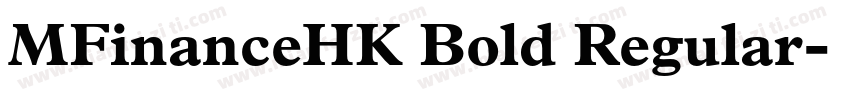 MFinanceHK Bold Regular字体转换
